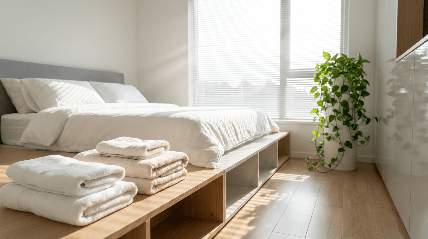 Assembled wardrobe in a Toronto bedroom